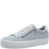 S OLIVER WOMENS ZIP LACE TRAINER - LIGHT BLUE