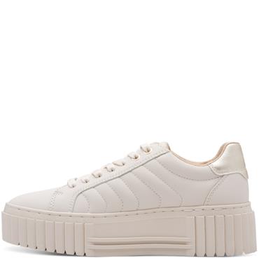 S OLIVER WOMENS LACE TRAINER - CREAM