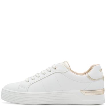 S OLIVER WOMENS LACE TRAINER - WHITE