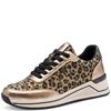 SOLIVER WOMENS ANIMAL PRINT LACE TRAINER - LEOPARD