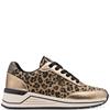 SOLIVER WOMENS ANIMAL PRINT LACE TRAINER - LEOPARD