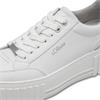 S OLIVER WOMENS WEDGE LACE TRAINER - WHITE