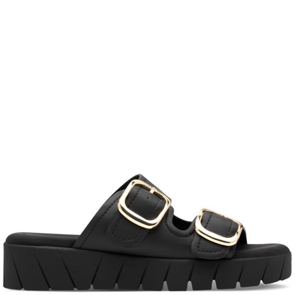 S Oliver Womens Wedge Strap Sandal Black 36