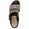 S OLIVER WOMENS WEDGE STRAP SANDAL - BLACK
