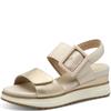S OLIVER WOMENS WEDGE STRAP SANDAL - CHAMPAGNE