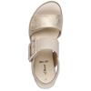 S OLIVER WOMENS WEDGE STRAP SANDAL - CHAMPAGNE