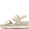 S OLIVER WOMENS WEDGE STRAP SANDAL - CHAMPAGNE