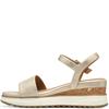 S OLIVER WOMENS WEDGE STRAP SANDAL - CHAMPAGNE