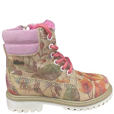 S OLIVER GIRLS FLORAL ZIP TIE ANKLE BT - FLORAL