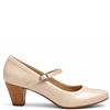 NINE TO FIVE LDS STRAP COURT SHOE - BEIGE PATENT