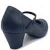 NINE TO FIVE LDS STRAP COURT SHOE - NAVY LEATHER