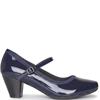 NINE TO FIVE LDS STRAP COURT SHOE - NAVY PATENT