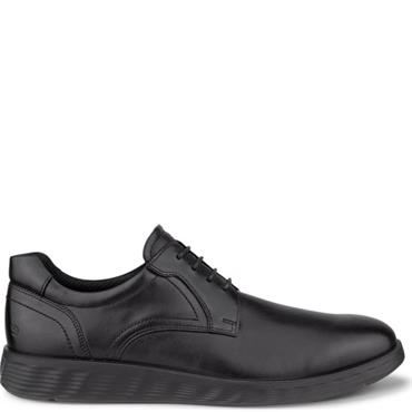 ECCO MENS LITE HYBRID LACE CASUAL SHOE - BLACK