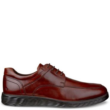 ECCO MENS LACE FORMAL SHOE - COGNAC