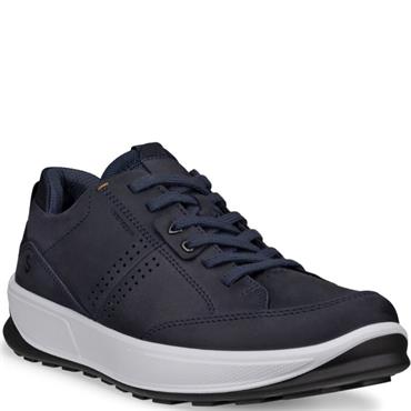 ECCO MENS WATERPROOF LACE TRAINER - MARINE