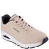 SKECHERS MENS UNO STAND ON AIR TRAINER - NATURAL BLACK