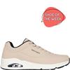 SKECHERS MENS UNO STAND ON AIR TRAINER - NATURAL BLACK