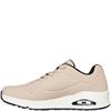 SKECHERS MENS UNO STAND ON AIR TRAINER - NATURAL BLACK