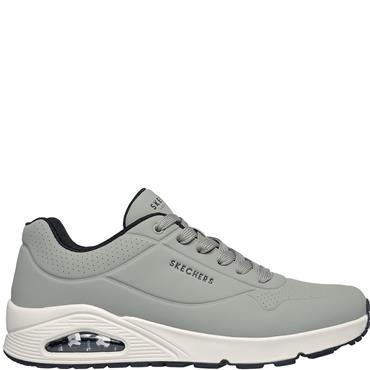 SKECHERS MENS UNO STAND ON AIR TRAINER - OLIVE BLACK