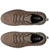 ECCO MENS GORETEX GRUUV LACE TRAINER - DARK CLAY