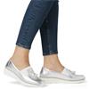 RIEKER WOMENS WEDGE TASSEL SLIP ON SHOE - SILVER
