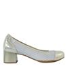 PITILLOS LDS BLOCK HEEL COURT SHOE - GOLD