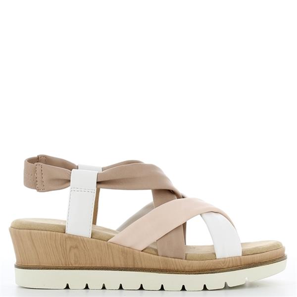 SPROX WOMENS WEDGE STRAP SANDAL - NUDE 