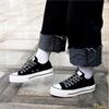 CONVERSE WOMENS CTAS LIFTOX LACE TRAINER - BLACK WHITE