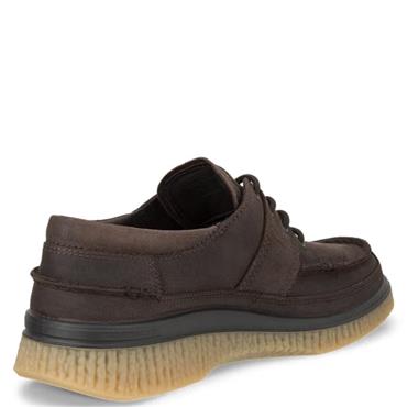 ECCO MENS WATERPROOF LACE CASUAL SHOE - MOCHA