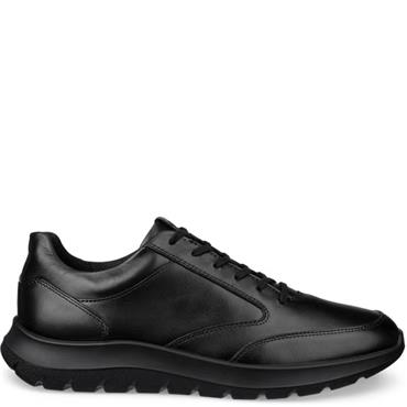 ECCO MENS LACE TRAINER - BLACK