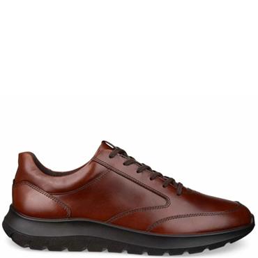 ECCO MENS LACE TRAINER - MINK