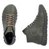 RIEKER WOMENS WARM LINED ZIP ANKLE BOOT - GREEN