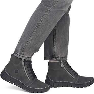 RIEKER WOMENS ZIP ANKLE BOOT - GREY