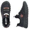 RIEKER WOMENS WEDGE SLIP ON TRAINER - BLACK
