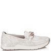 RIEKER WOMENS LOW WEDGE CHAIN LOAFER - BEIGE