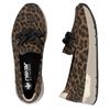 RIEKER WOMENS LOW WEDGE CHAIN LOAFER - LEOPARD