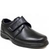 PINOSO MENS EXTRA WIDE FIT VELCRO SHOE - BLACK