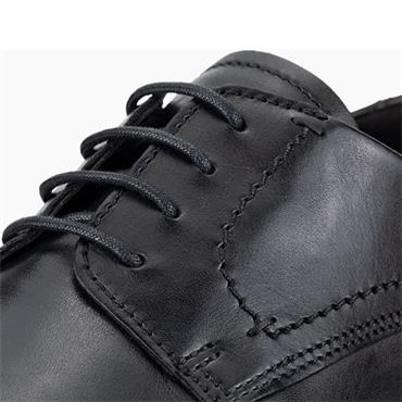 ECCO MENS PLAIN TOE DRESS LACE SHOE - BLACK