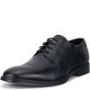 ECCO MENS PLAIN TOE DRESS LACE SHOE - BLACK