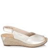 RIEKER WOMENS WEDGE STRAP SANDAL - GOLD