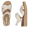 RIEKER WOMENS WEDGE STRAP SANDAL - BEIGE