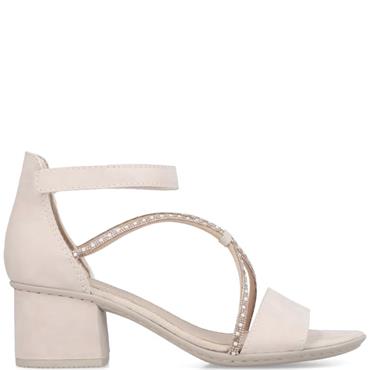 RIEKER WOMENS MID HEEL SANDAL - PINK