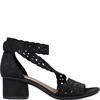 RIEKER WOMENS MID HEEL SANDAL - BLACK
