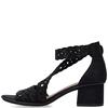 RIEKER WOMENS MID HEEL SANDAL - BLACK