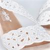 RIEKER WOMENS MID HEEL SANDAL - WHITE