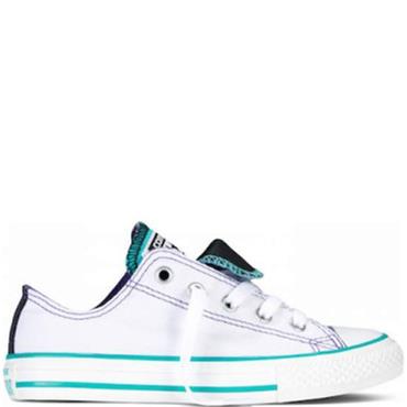 CONVERSE DBL TNG SHOE - WHITE PERIWINKLE