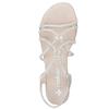 RIEKER WOMENS LOW HEEL SANDAL - BEIGE