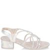 RIEKER WOMENS LOW HEEL SANDAL - BEIGE