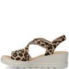 RIEKER WOMENS WEDGE SANDAL - ANIMAL PRINT