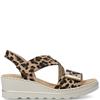 RIEKER WOMENS WEDGE SANDAL - ANIMAL PRINT